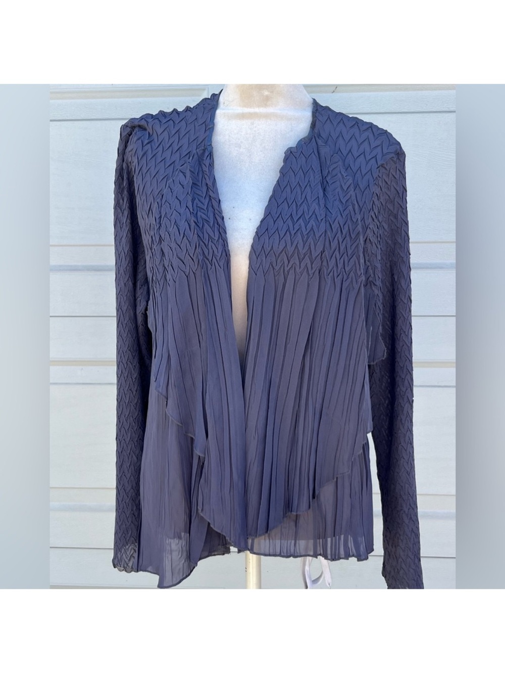 Women s Komarov dress crinkle open cardigan XL